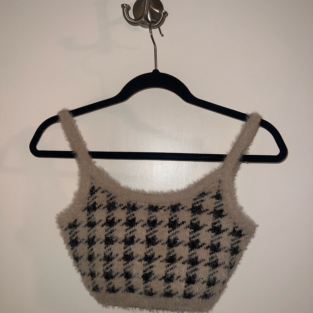 NA-KD CHECKED CROPPED PLAID TOP